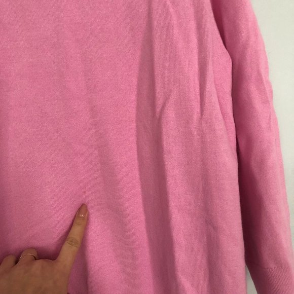 🎆 Lord & Taylor Pullover Women's L Rose Quartz Crew Neck Knit Sweater NWT - Picture 4 of 4